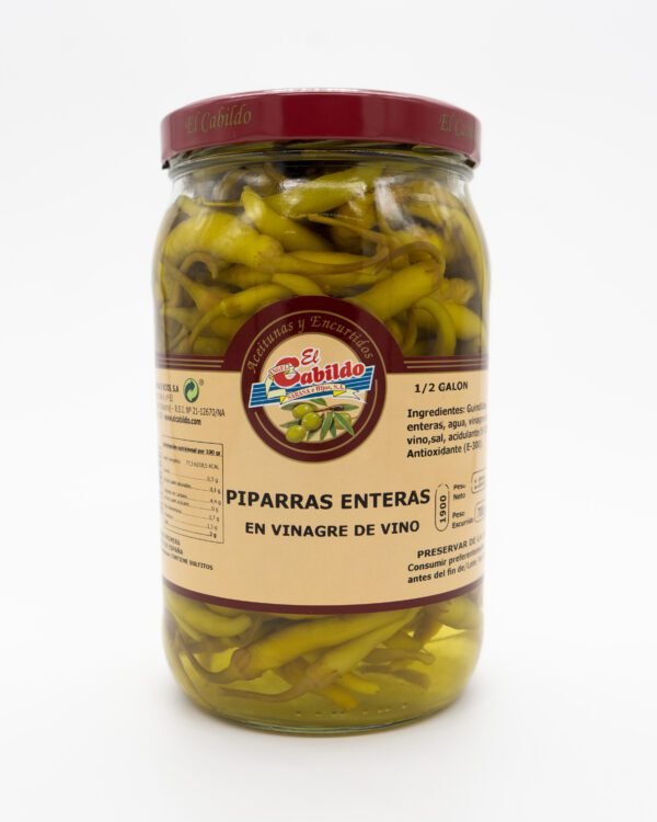 Piparras enteras en vinagre de vino – El Cabildo